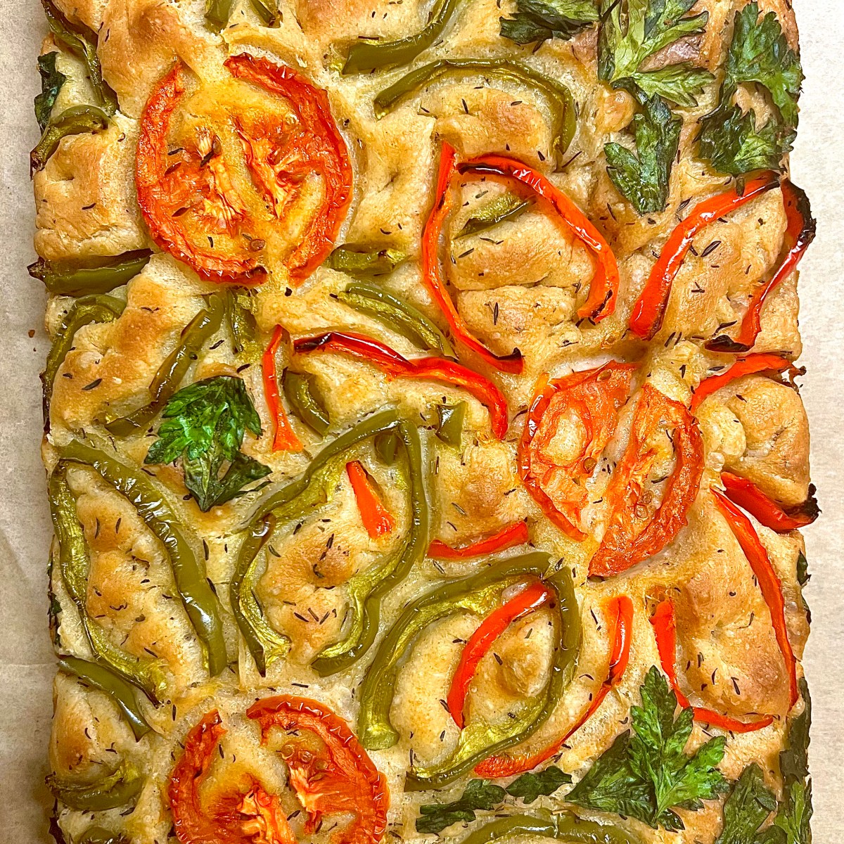 Vegan Focaccia Mosaic